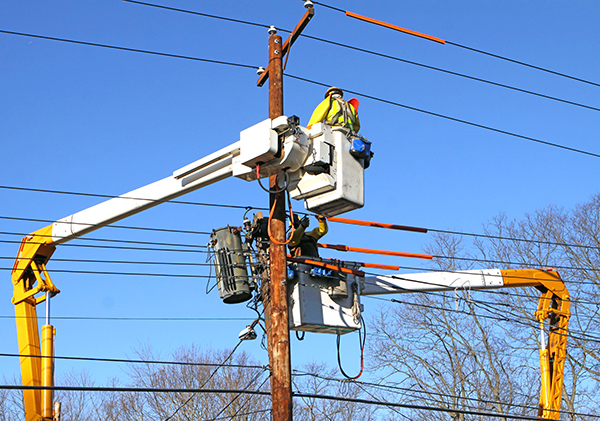 utility pole setting